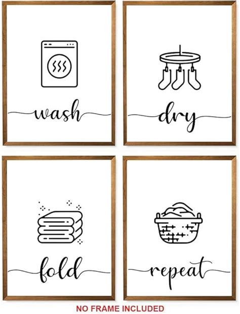 Amazon Midoro Wash Dry Fold Repeat Set Of 4 Prints Unframed