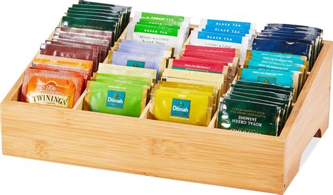 Amazon Timieeya Tea Bag Organizer Bamboo Tea Storage Organizer