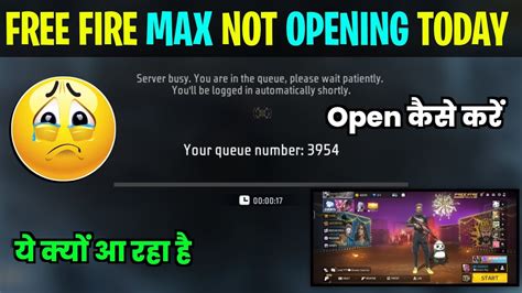 Free Fire Max Not Opening Your Queue Number Problem Server Busy