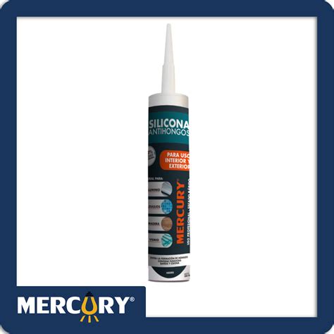 SILICONA ANTIHONGOS TUBO 280ML BLANCA MERCURY LuminaPlus