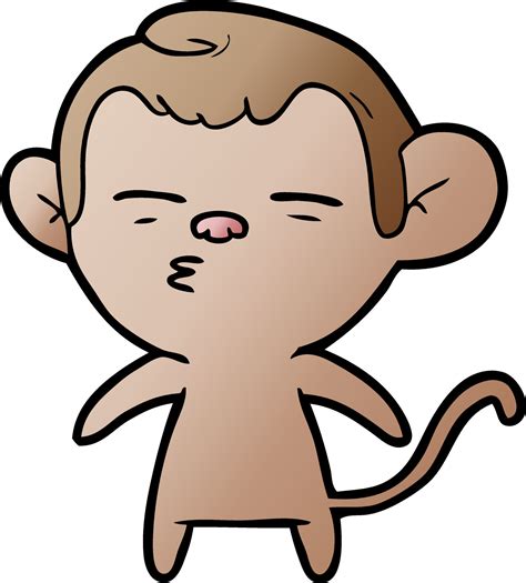 cartoon suspicious monkey 12048686 Vector Art at Vecteezy