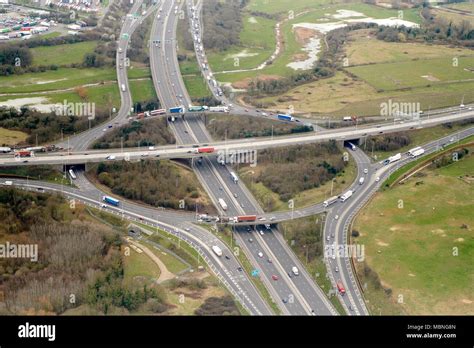 Junction 30 M25. A13 and M25 Junction, from the air, Essex, SE England UK Stock Photo - Alamy