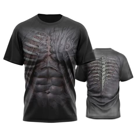 Funny 3d Muscle Print T Shirt For Men Summer Breathable Fitness Sports Short Sleeve Fashion