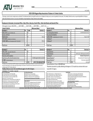 Fillable Online Degree Map Associate Of Science In Criminal