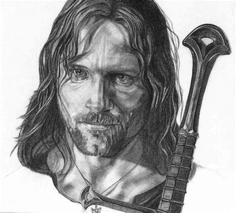 Aragorn Lord Of The Rings Lotr Art Portrait