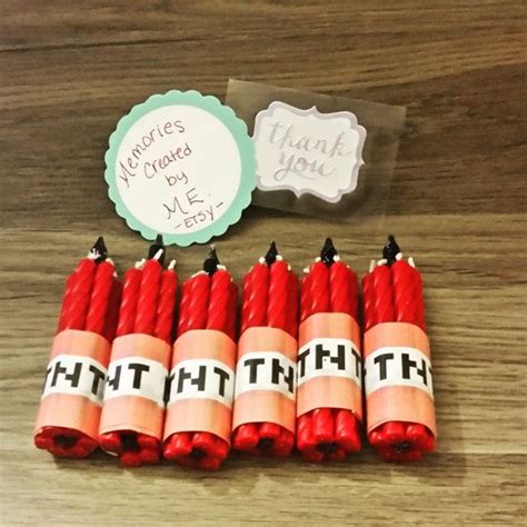 Tnt Birthday Candles By Memoriescreatedbyme On Etsy Minecraft