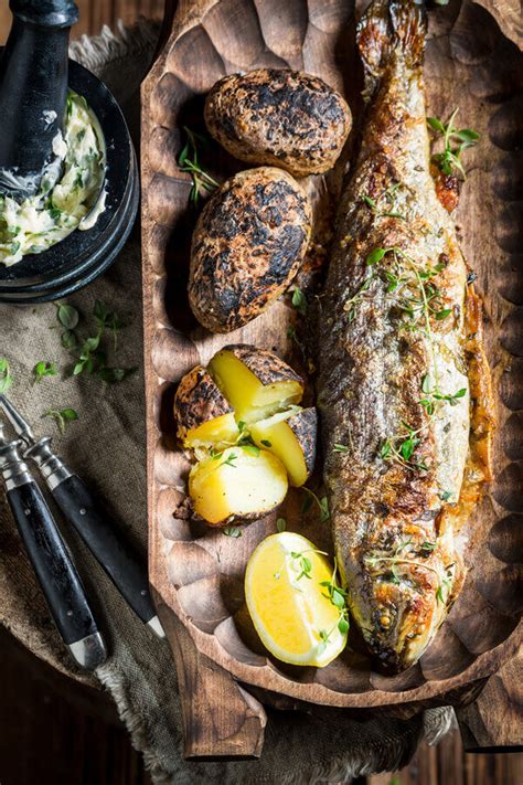 Baked Trout with Fresh Garden Herbs Recipe | CDKitchen.com