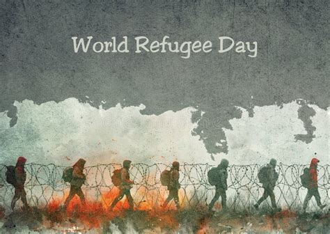 World Refugee Day Global Immigration Barbed Wire Exile Camp Illegal