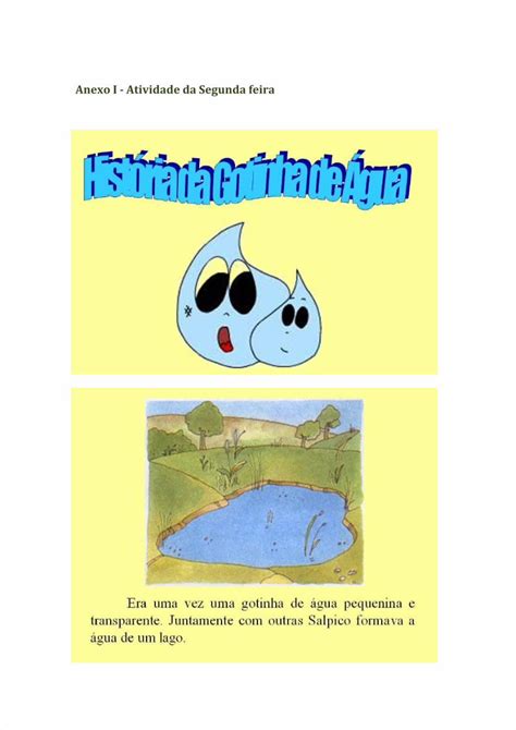 PDF história da gotinha de água 1º ano PDFSLIDE NET