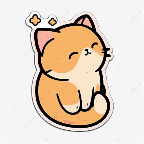 Cute Kitten Kitty Cat Sticker Cartoon Cat Clipart Cute Clipart