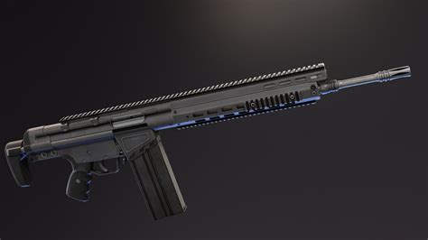 Artstation Hk G3 Battle Rifle Game Assets