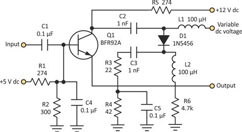 Use Variable DC Voltage To Control 70 MHz Output Phase Shifter