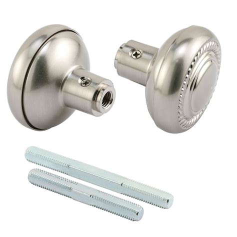 Colonial Style Door Knobs 1 4 In Square Drive Wrought Steel Design Satin Nickel Finish With