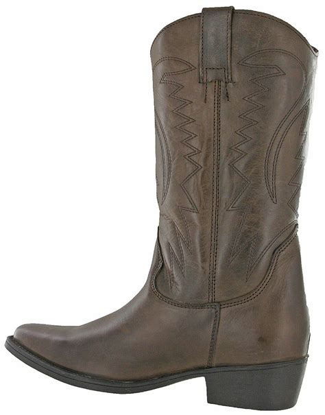 Wrangler Cowboy Boots Western Tex Hi Calf Leather Cuban Heel Pull On Uk