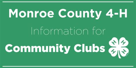 Cornell Cooperative Extension 4 H Community Clubs In Monroe County