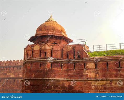 Colourful Old Architecture Inside Red Fort in Delhi India, Famous Red ...