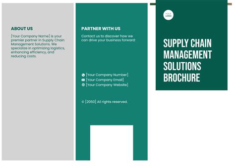 Supply Chain Management Solutions Brochure Template Edit Online And Download Example