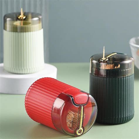 Toothpick Holder Dispenser Pop Up Automatic Toothpick Dispenser For