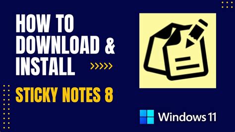 How To Download And Install Sticky Notes 8 For Windows Youtube