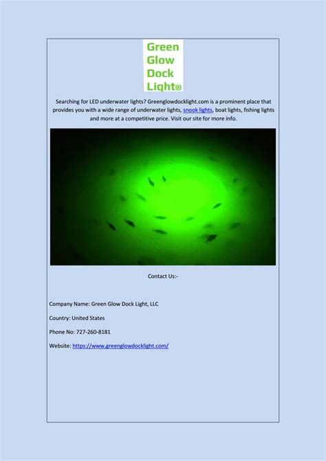 Brightest Underwater Dock Lights Greenglowdocklight By Green Glow