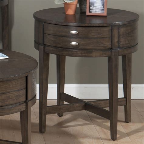 Round End Tables With Drawer