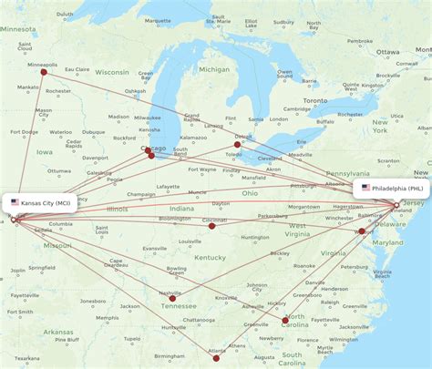 Flights From Kansas City To Philadelphia Mci To Phl Flight Routes