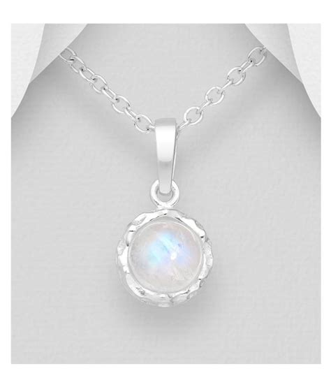 MOONSTONE Astrological Stone 6 5 Ratti Certified Silver Pendant By