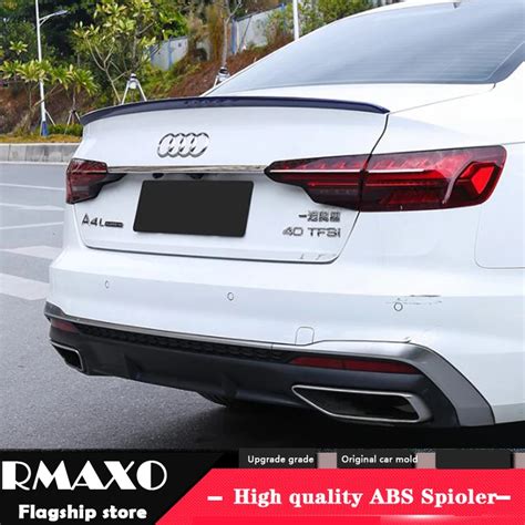 Jc Sportline Real Carbon Fiber Trunk Spoiler For Audi A4 S4 2017 2022 B9 Sedan Rear Trunk Lip