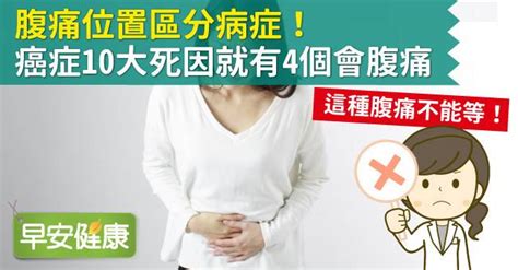 腹痛位置區分病症！癌症10大死因就有4個會腹痛 早安健康 Line Today