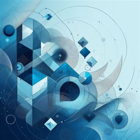 Premium Photo Abstract Blue Geometric Shapes Background