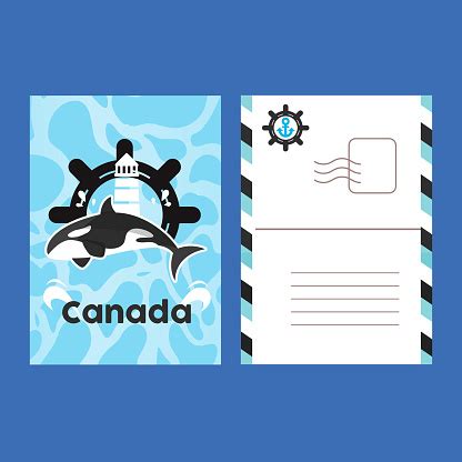 Canada Post Card Template Stock Illustration - Download Image Now ...