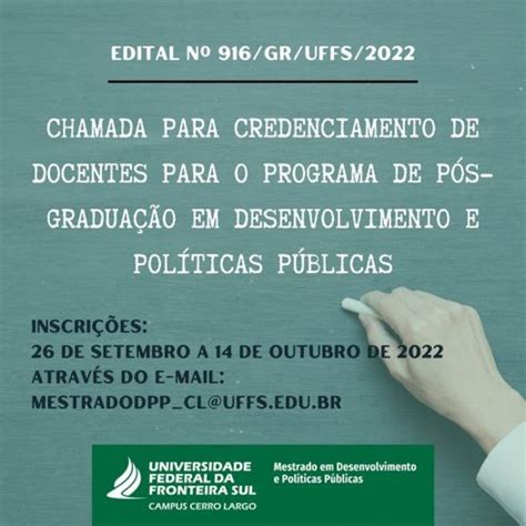 UFFS tem duas vagas para docentes Notícias Portal das Missões