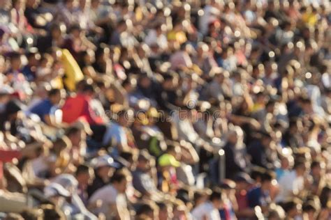 Blurred Crowd In Stadium Stock Photo Image Of Focus 84075512