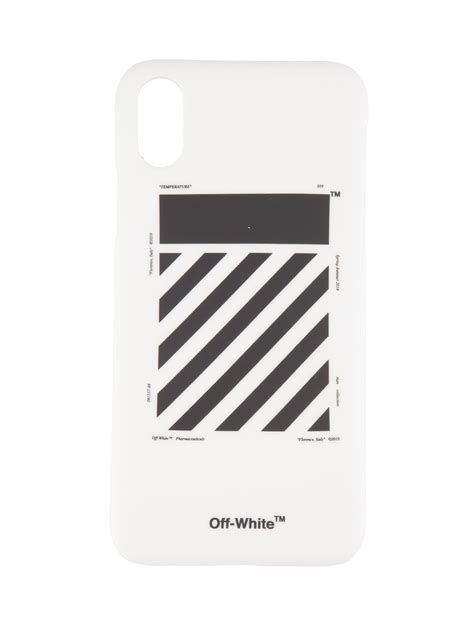 Off-White iPhone X Case in Bianco Nero