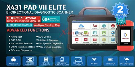 Launch X Pad Vii Elite Pad Full System J Scanner Support Doip