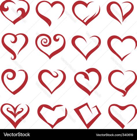 Hearts Royalty Free Vector Image Vectorstock