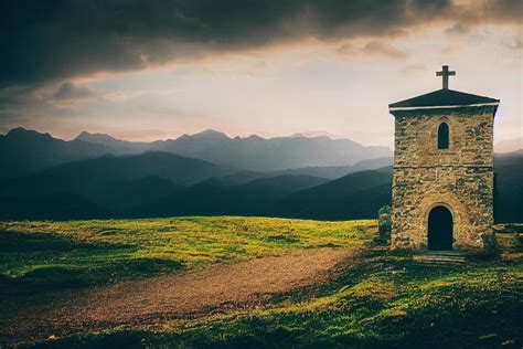 Small Church In The Mountains Countryside 16552913 Stock Photo At Vecteezy