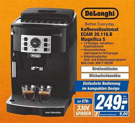 Delonghi Kaffeevollautomat Ecam B Magnifica S Angebot Bei Hem