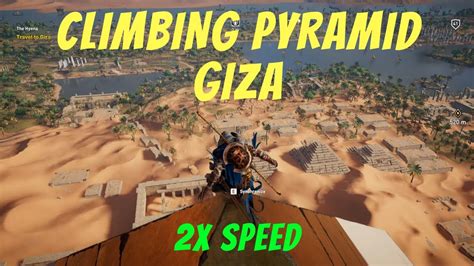 Assassin S Creed Origins Climbing Pyramid Giza Sliding Down Youtube