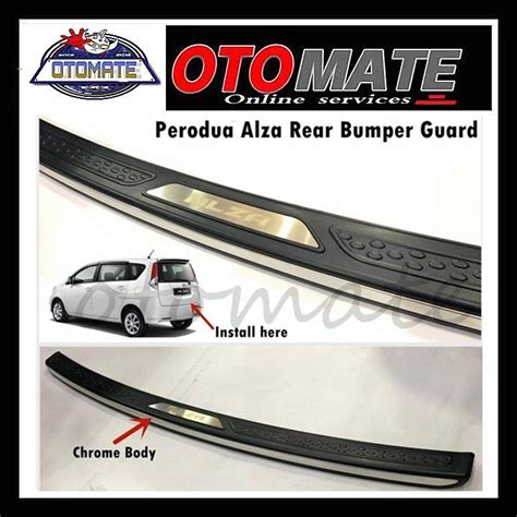 Perodua Alza Rear Bumper Guard Lazada