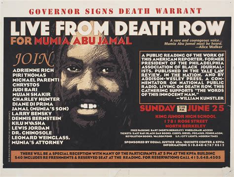 Live From Death Row | For Mumia Abu Jamal | June 1995 | Events-1999-Earlier