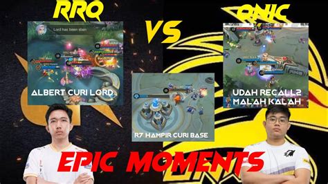 Epic Moments Rrq Hoshi Vs Onic Mpl Season Week Youtube