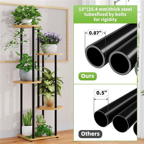 Snapklik Plant Stand Indoor Tier Wood Flower Pot Plant Shelf