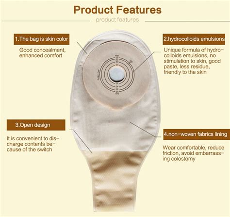 (Box of 10) Colostomy Ostomy Bags,Disposable, New Genuine High Quality Hypoallergenic / Paste ...