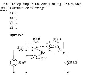 SOLVED 5 6 The Op In The Circuit In Fig P5 6 Is Ideal PSPICE