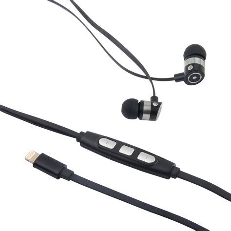 Auriculares Est Reo Negro Mfilightning Cable Plano Con Micr Fono Muvit