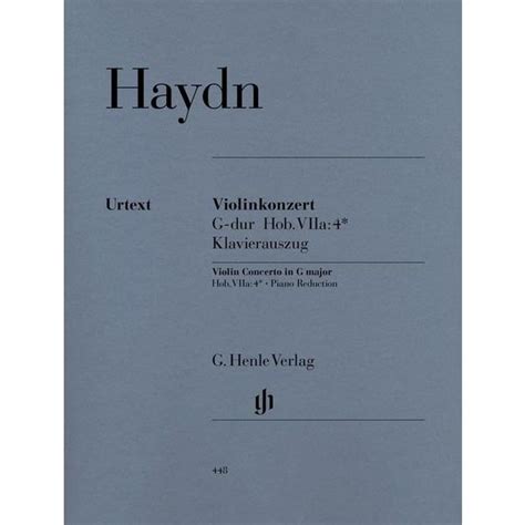 Henle Verlag Haydn Violinkonzert G Dur Thomann United States