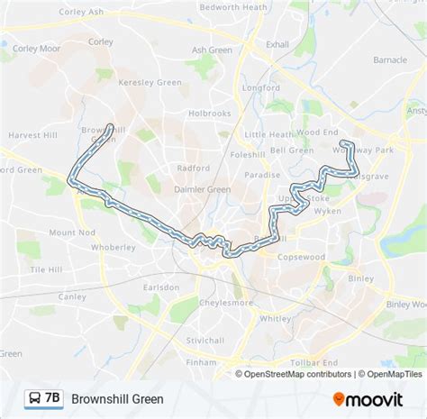 7b Route Schedules Stops And Maps Brownshill Green Updated