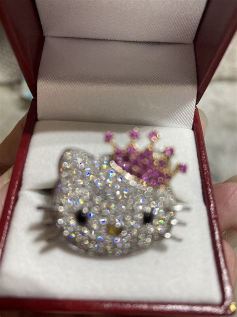 Kimora Lee Simmons Hello Kitty Diamond Princess Ring 18k Ebay