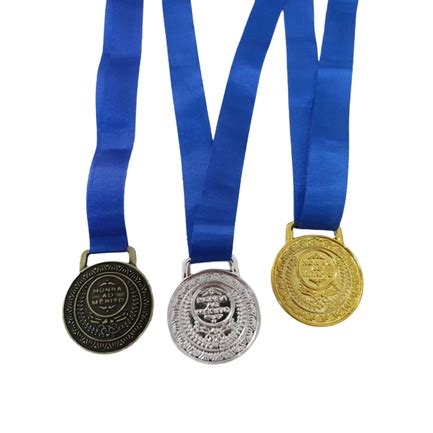 Medalha De Honra Ao M Rito De Competi O Fita Azul Premia O Ouro Prata